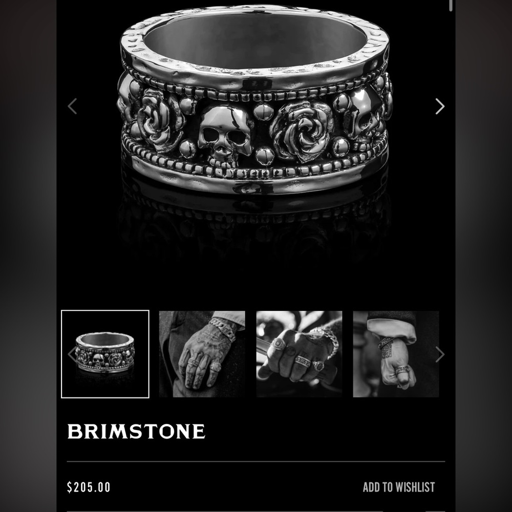 Clocks+colors brimstone men’s ring